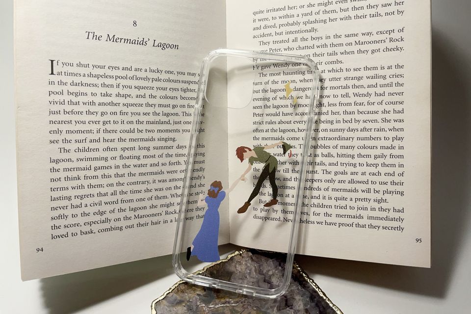 Peter and Wendy Clear iPhone Case | Peter Pan iPhone Case   Gift Packaging Available