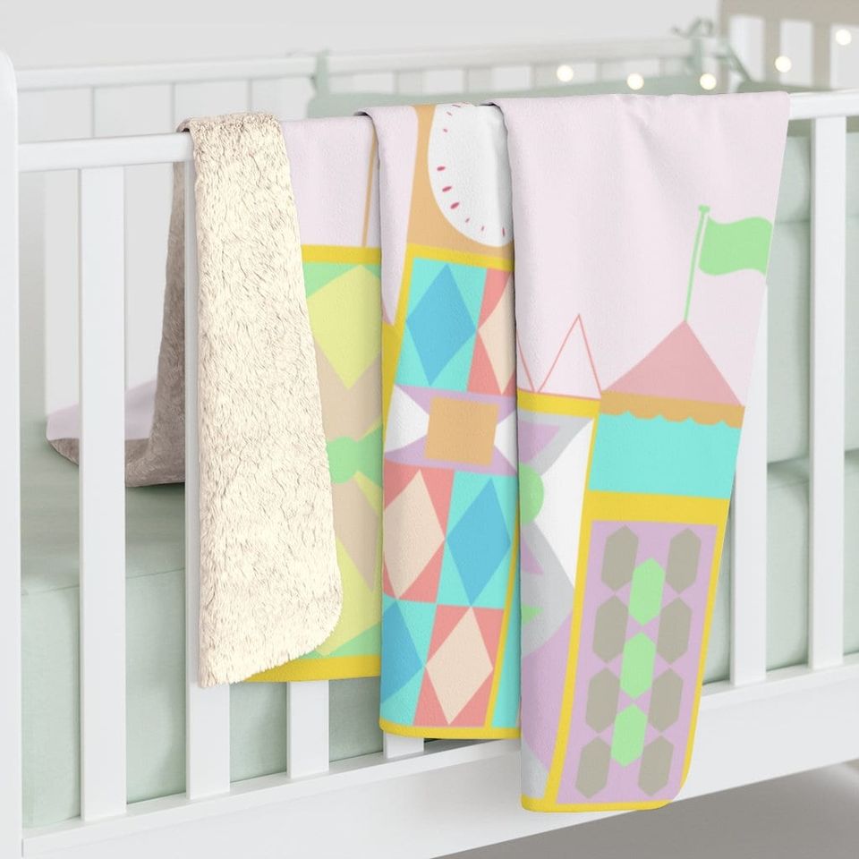 It's a Small World Blanket, Disney Sherpa Fleece Blanket