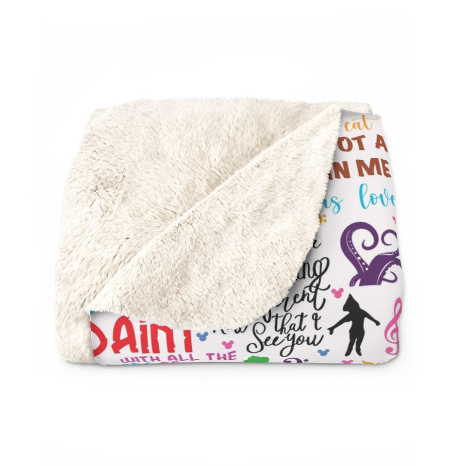 Disney Movie Music Inspired Sherpa Fleece Blanket