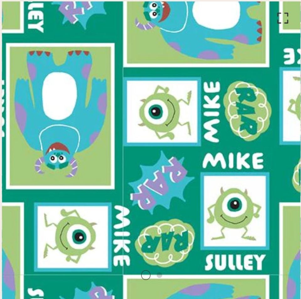 Disney Pixar - Mike & Sully Block Fleece - Printed Fleece Blanket