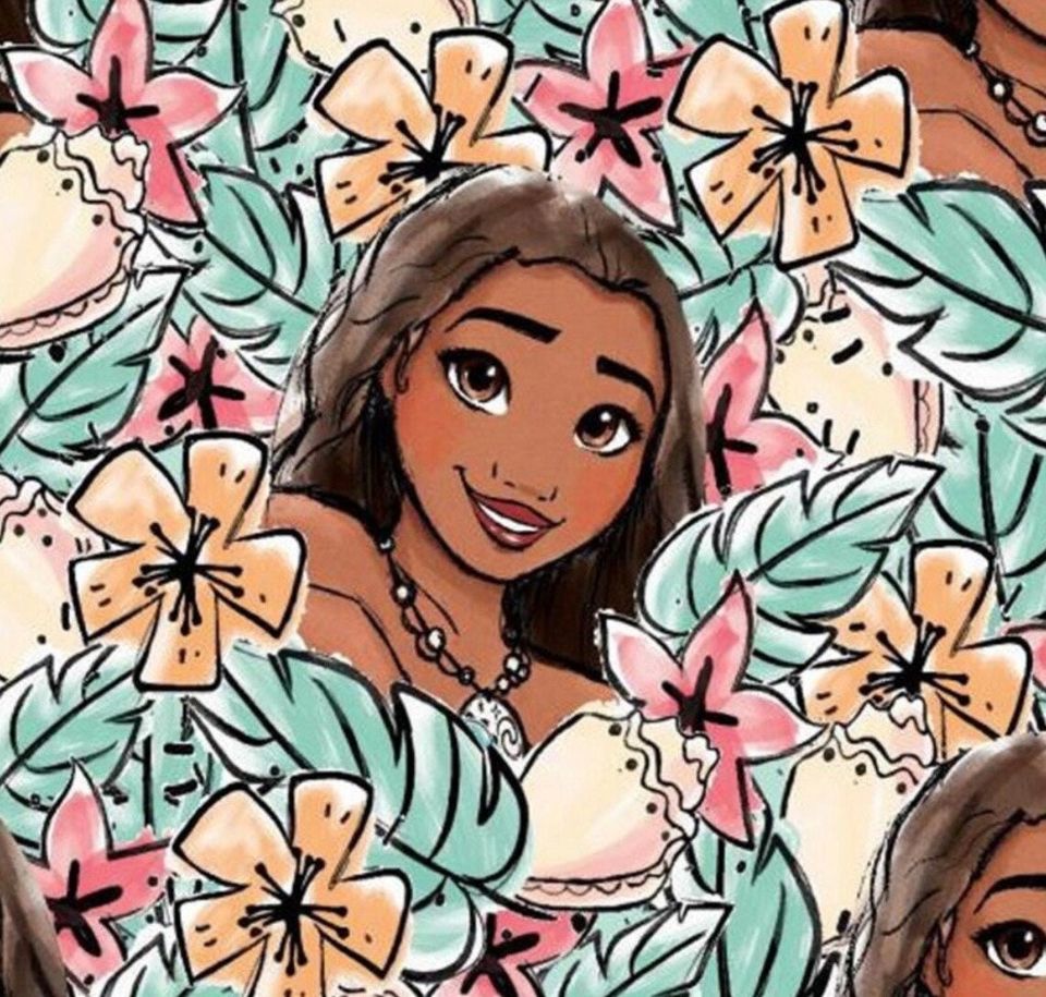 Moana print handmade fleece tie blanket