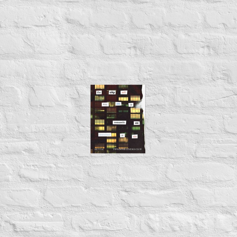 Two Door Cinema Club Poster | Settle Lyric Print