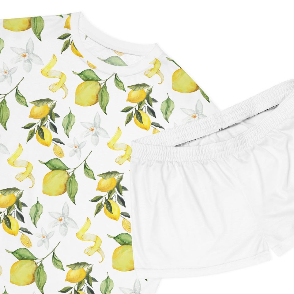 Cute Lemon Pajama set Travel Gift Europe Trip Lemonade Coquette gift for her