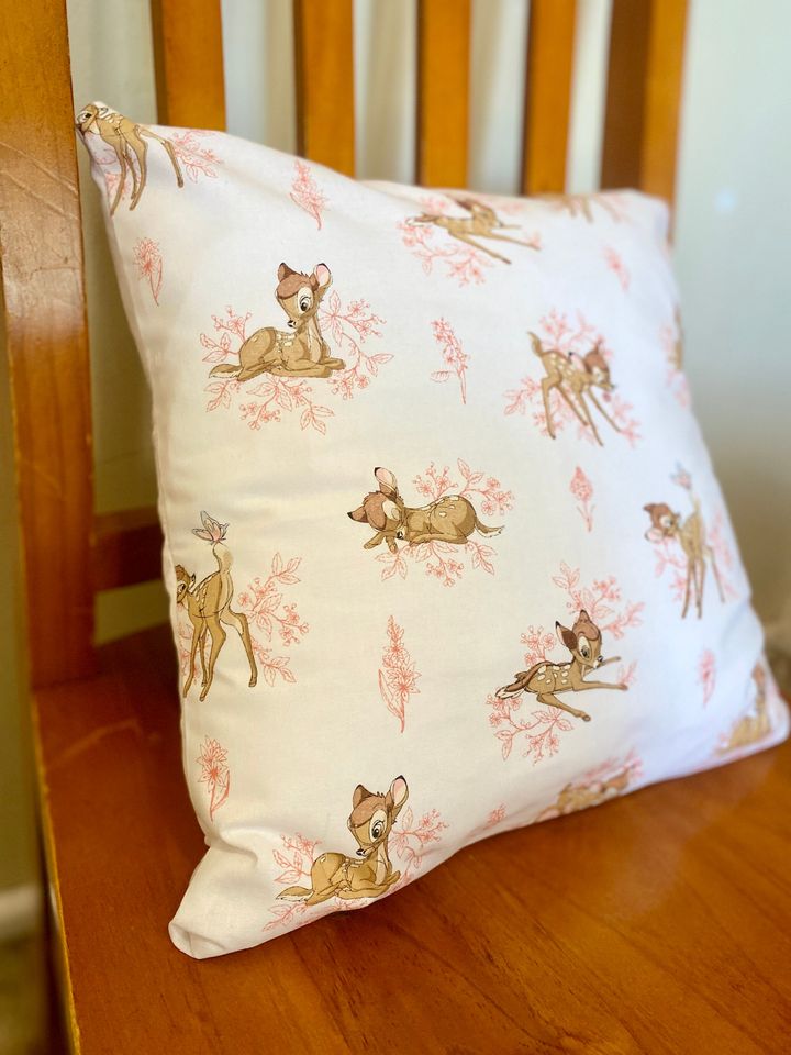 Bambi Cushion Cover | Cute Deer Print | Home Decor | Handmade