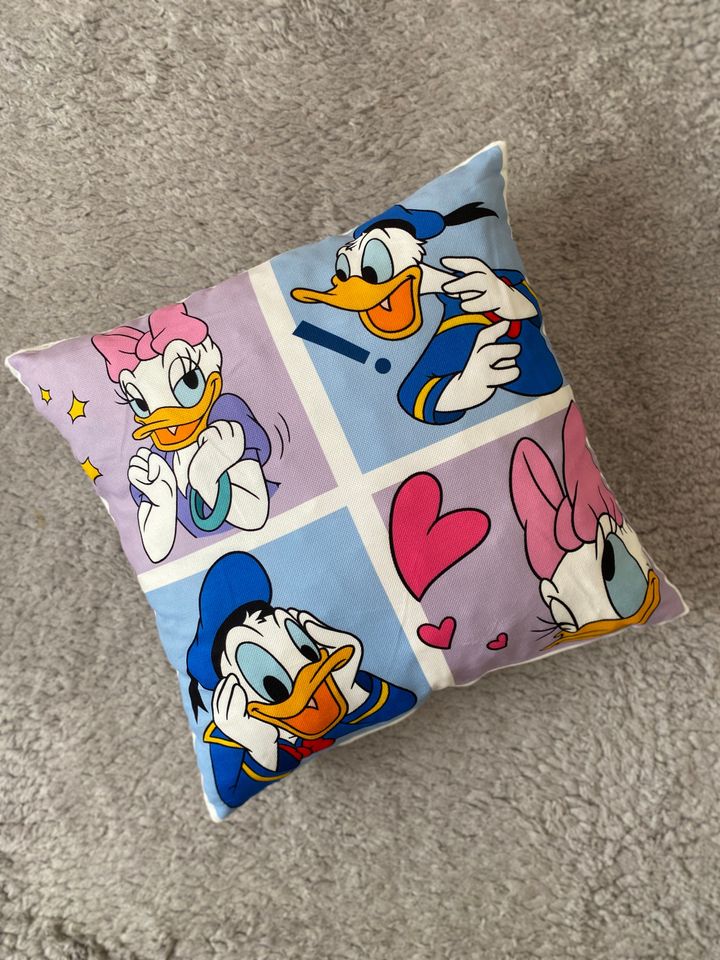 Donald Duck and Daisy Designed Decorative Throw Pillow, Unique Cartoon Pillow