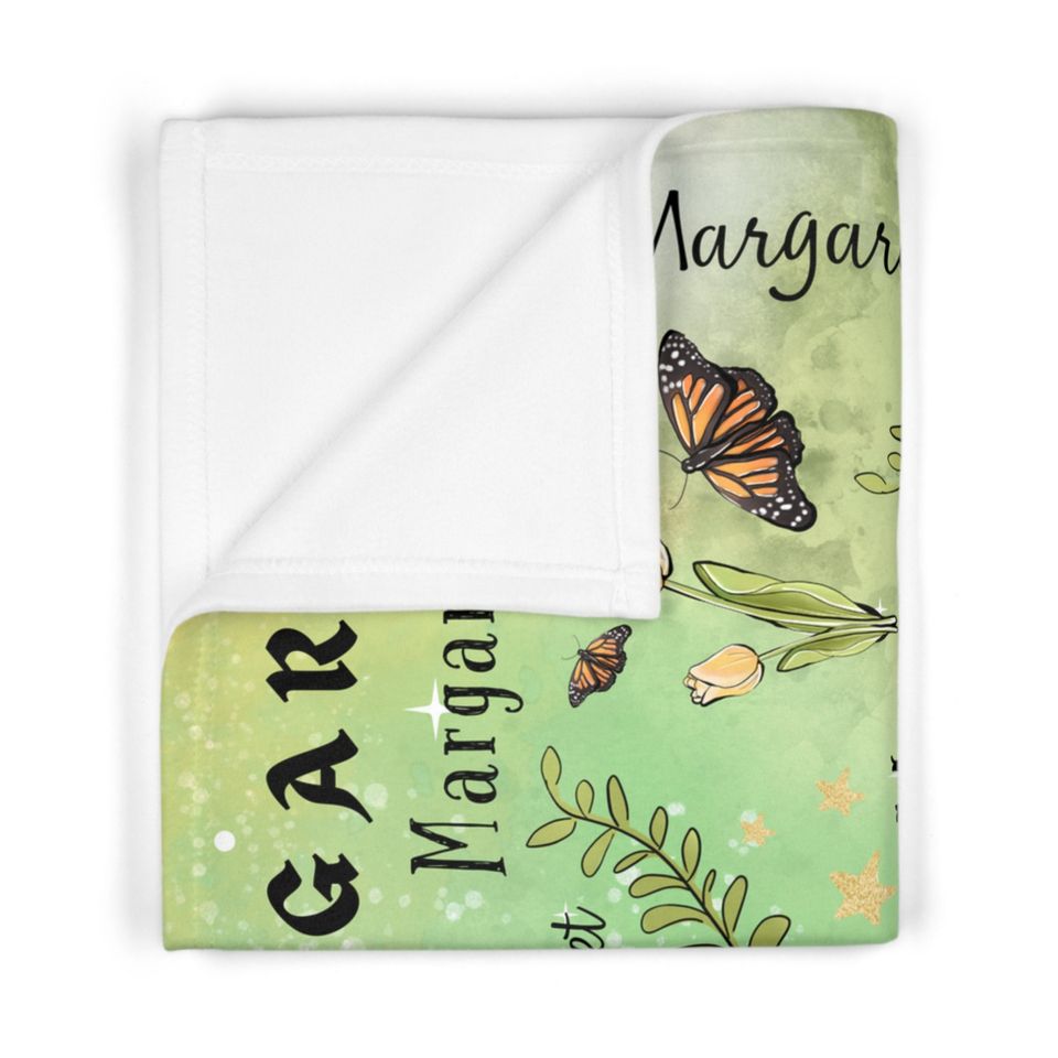 Tinker Bell Fleece blanket, Disney Name Blanket, Peter Pan Neverland