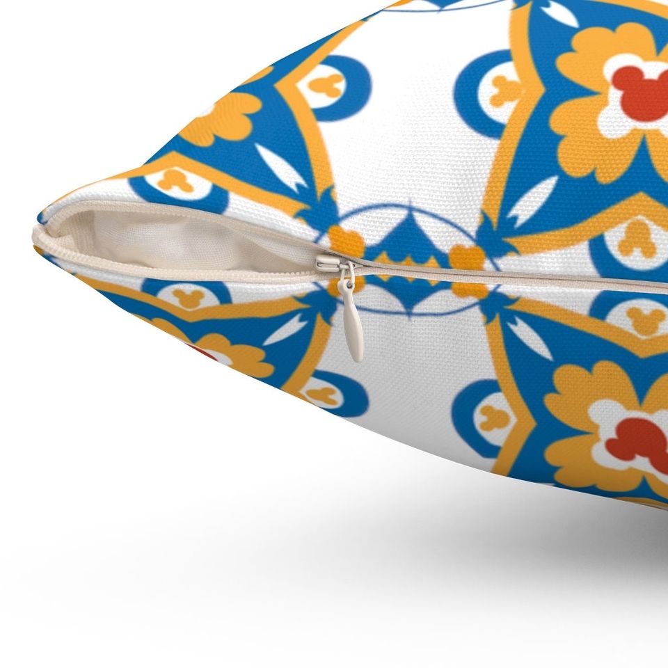 Disney Mosaic Pattern Throw Pillow, Disney Pillow, Mickey Cushion