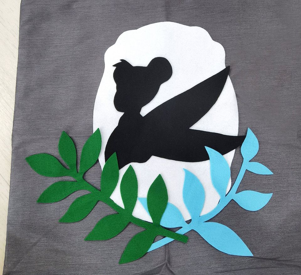 Neverland Peter Pan Tinkerbell Cameo Decorative Spring Green Pillow Cover