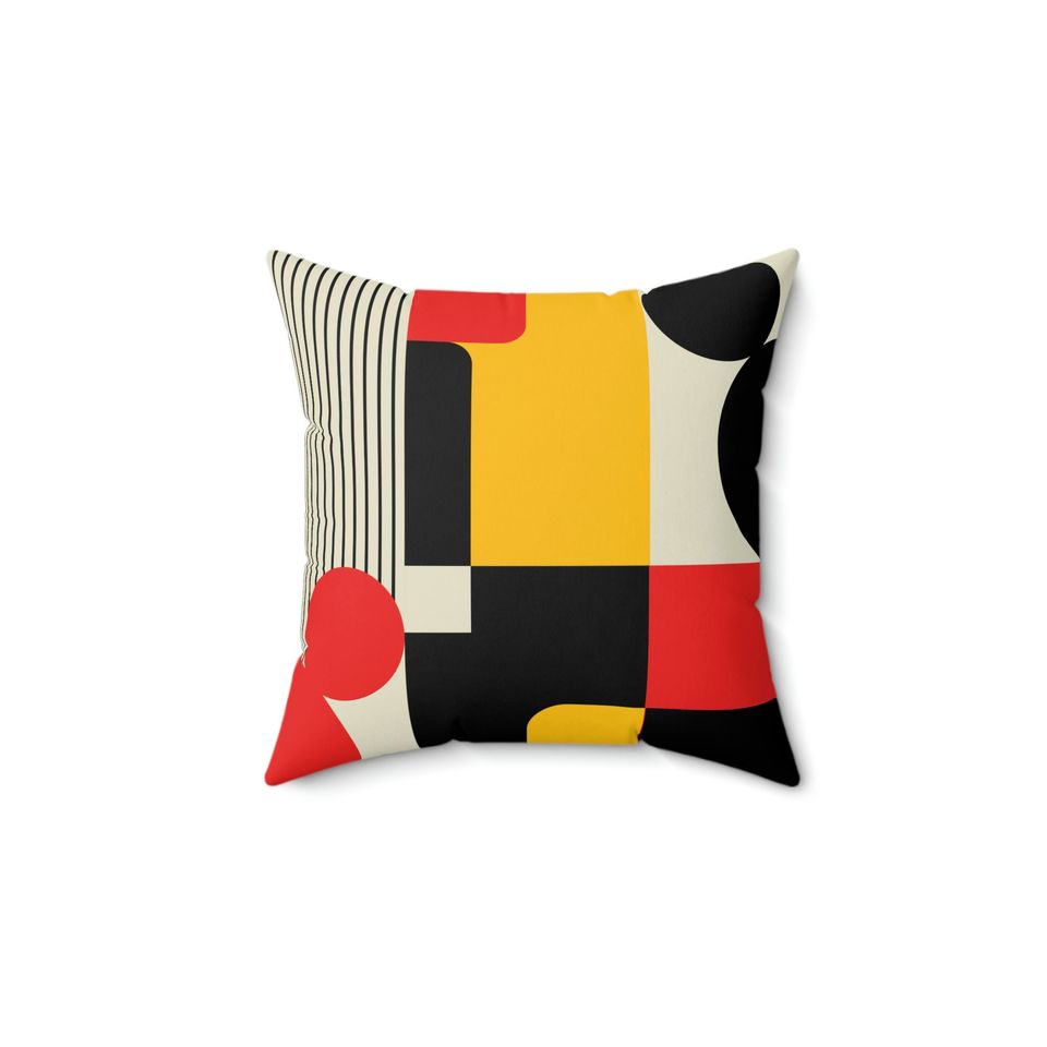 Mid-Century Modern Mickey Mouse, Polyester Square Pillow, 4 Size Options
