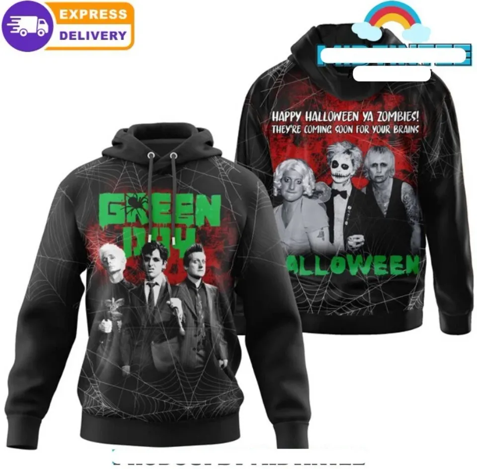Green Day Happy Halloween Zombies Hoodie Great 3D hoodie