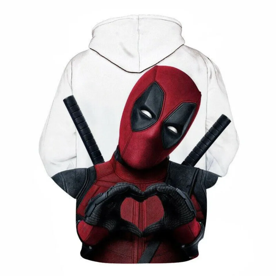 Marvel Deadpool Men 3D Print Hoodie Cosplay Character Jacket Pullover