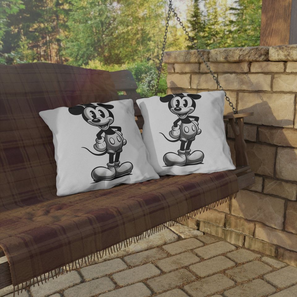 Vintage Style Steamboat Willie Decorative Pillow