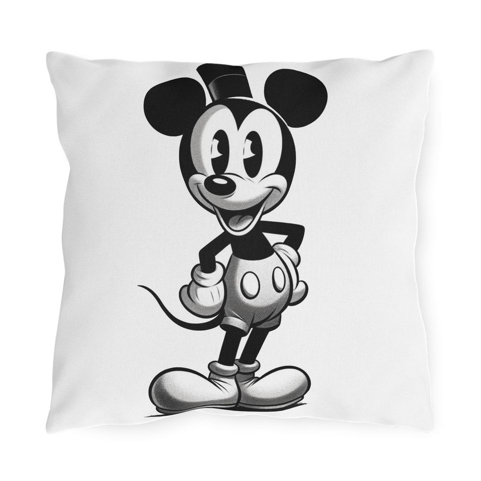 Vintage Style Steamboat Willie Decorative Pillow