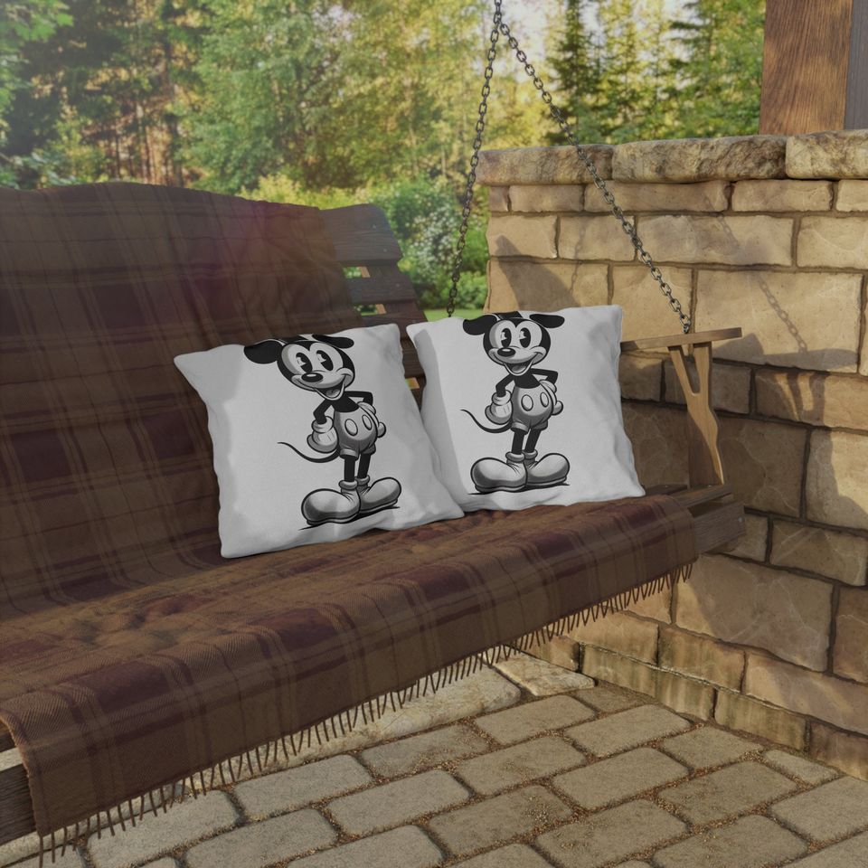 Vintage Style Steamboat Willie Decorative Pillow