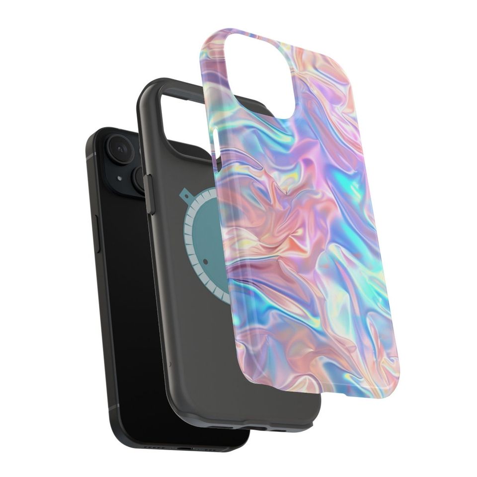 iPhone MagSafe Compatible Iridescent Print Phone Case Trendy Cute