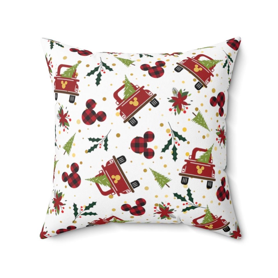 Disney Christmas Tree Pillow, Hidden Mickey, Cushion, Holidays Decor, Gift