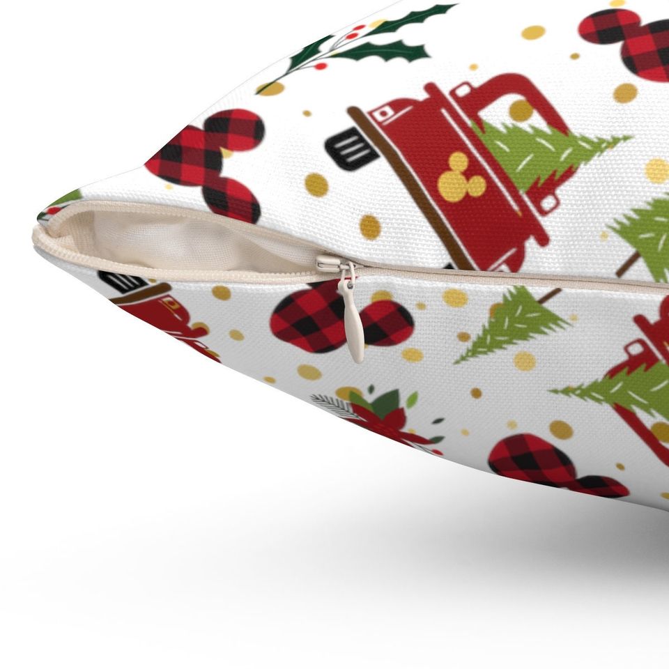 Disney Christmas Tree Pillow, Hidden Mickey, Cushion, Holidays Decor, Gift