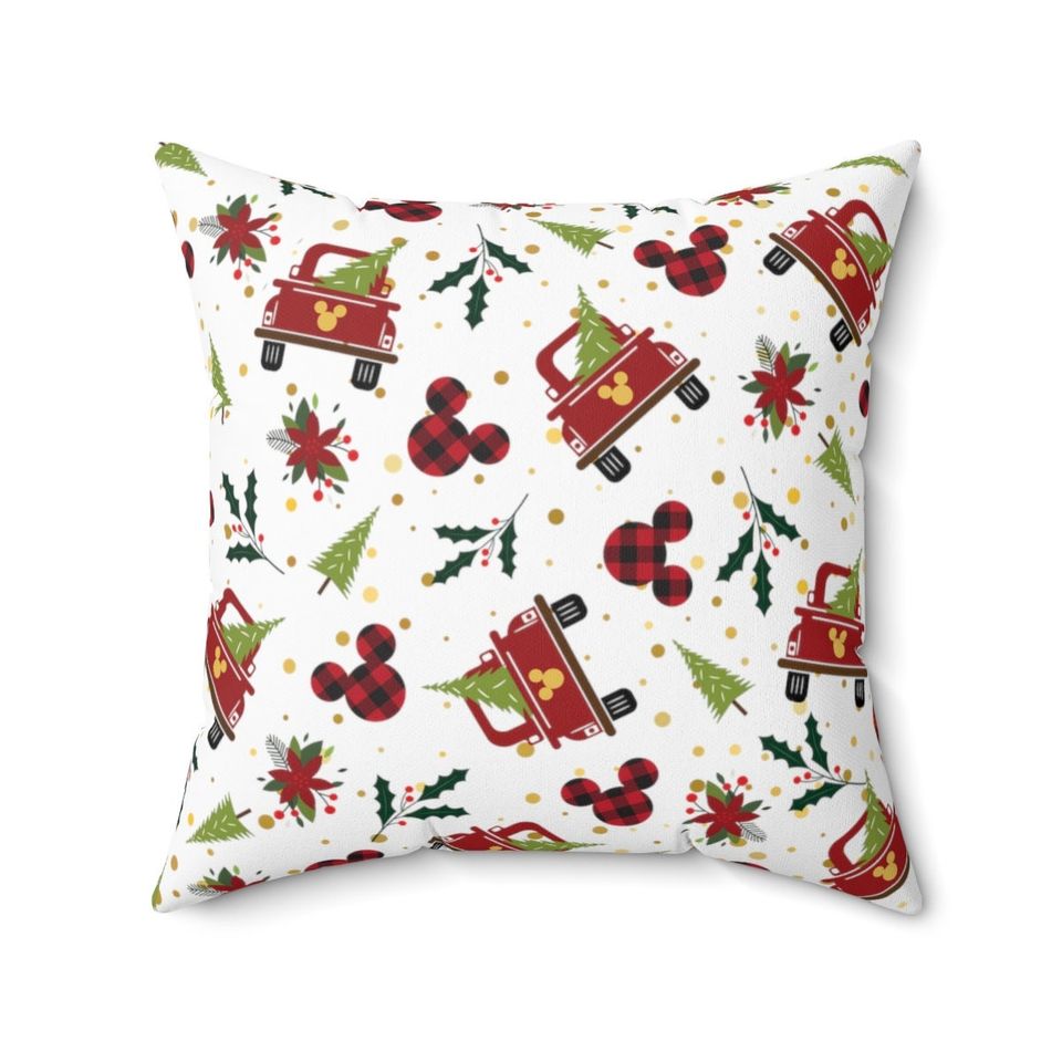 Disney Christmas Tree Pillow, Hidden Mickey, Cushion, Holidays Decor, Gift