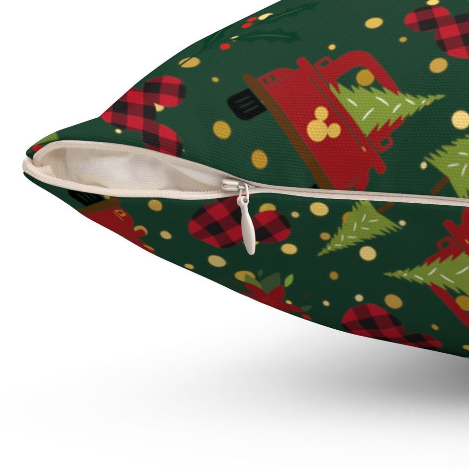 Disney Christmas Tree Pillow Case, Hidden Mickey, Cushion, Disney Bedding