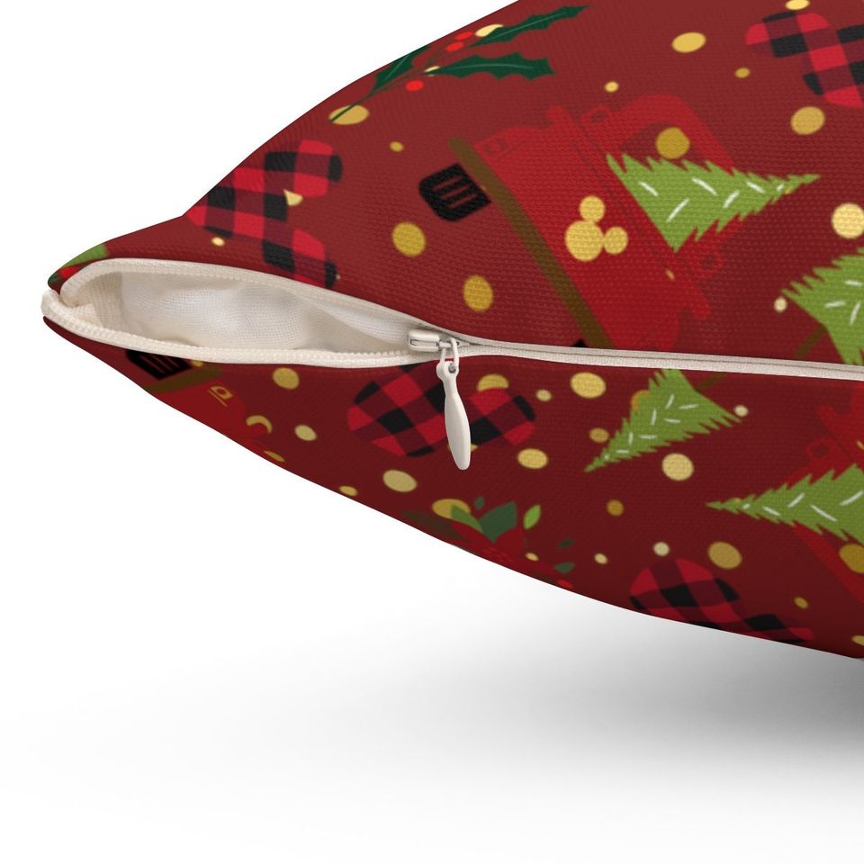 Disney Christmas Tree Pillow Case, Hidden Mickey, Cushion, Disney Bedding