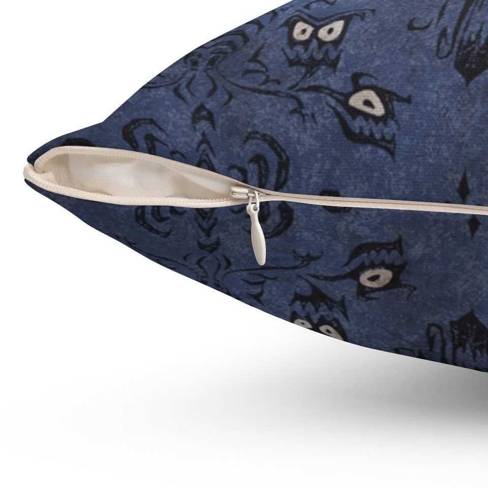 Haunted Mansion, Purple Wallpaper, 2-Sided 14" Pillow Cover 4 Size Options