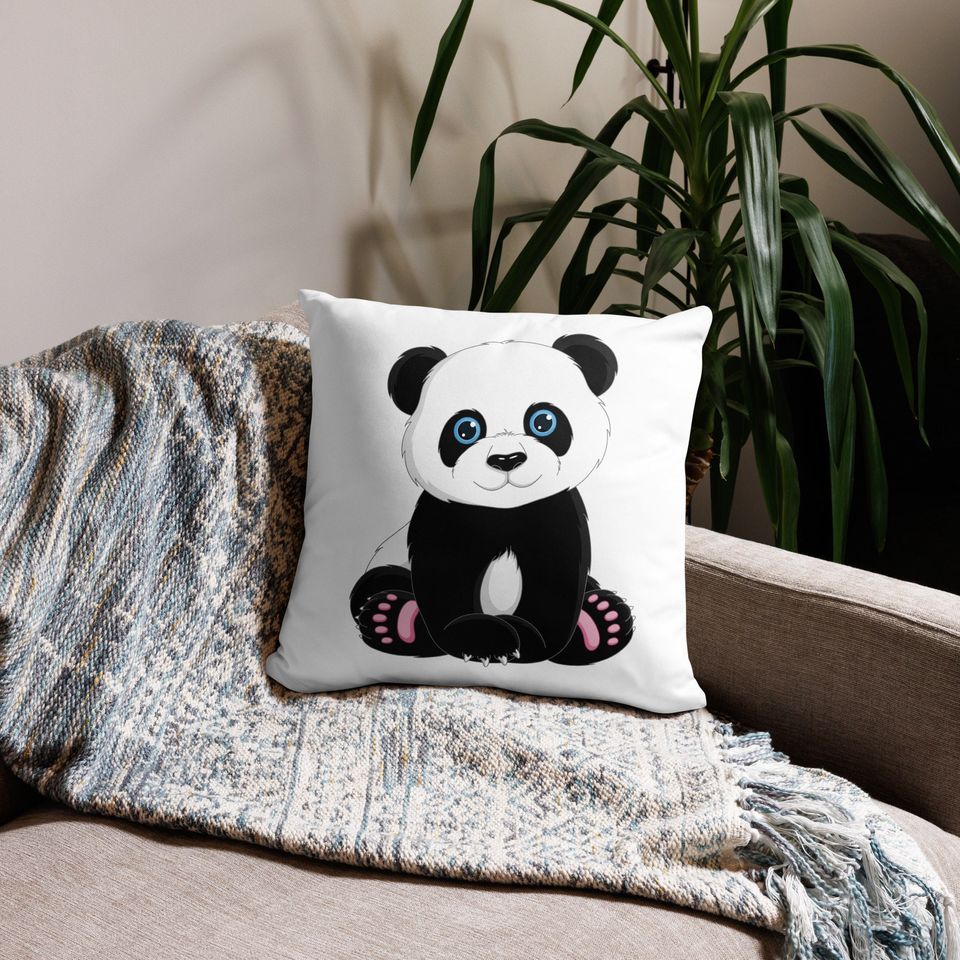 Panda Cushion with overprint - Customized Home accessory