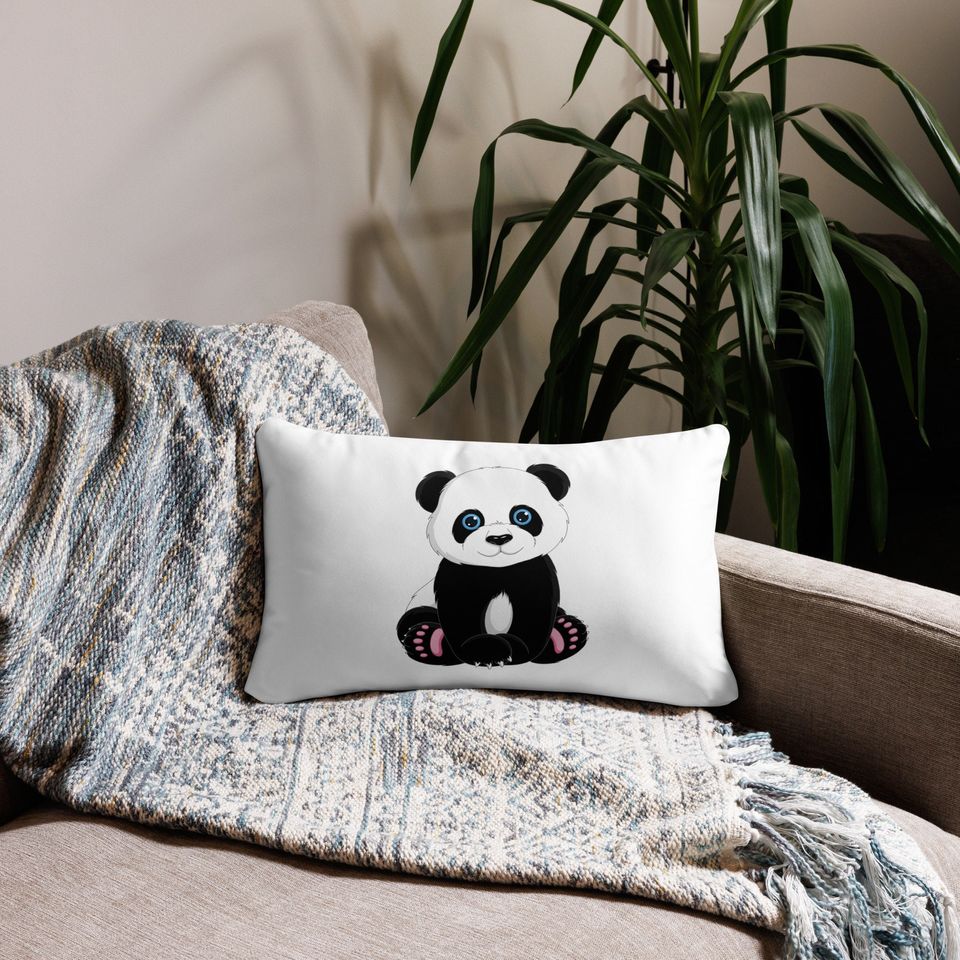 Panda Cushion with overprint - Customized Home accessory