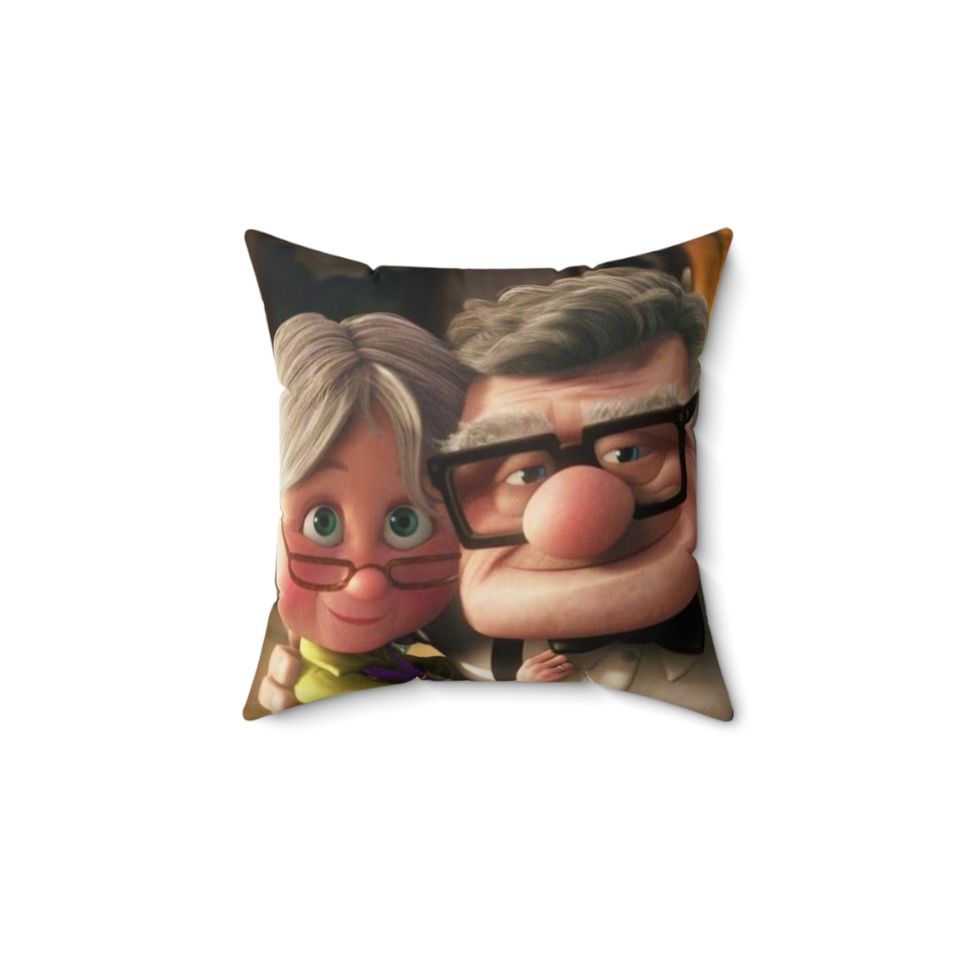 Disney UP Ellie and Carl Polyester Square Pillow
