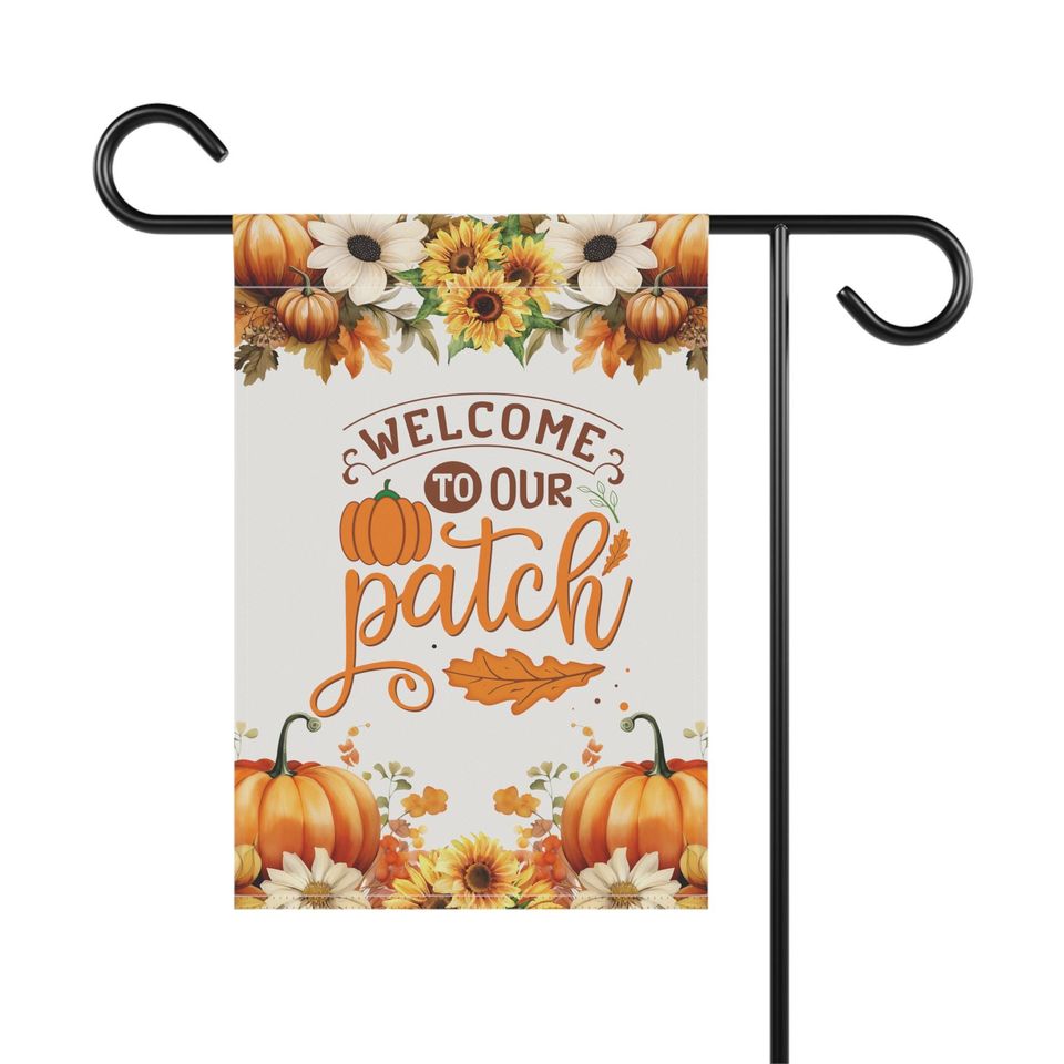 Pumpkin Patch Fall Garden Flag | Autumn Garden Decor | Pumpkin, Halloween
