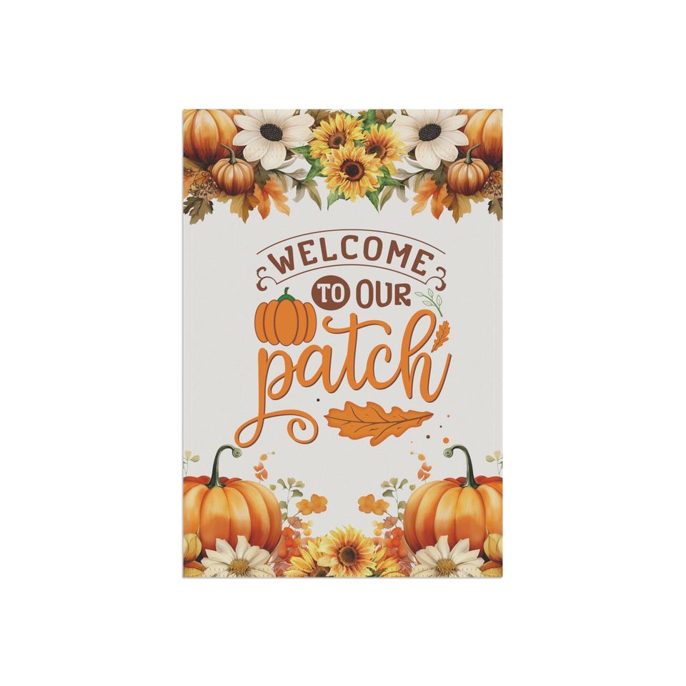 Pumpkin Patch Fall Garden Flag | Autumn Garden Decor | Pumpkin, Halloween