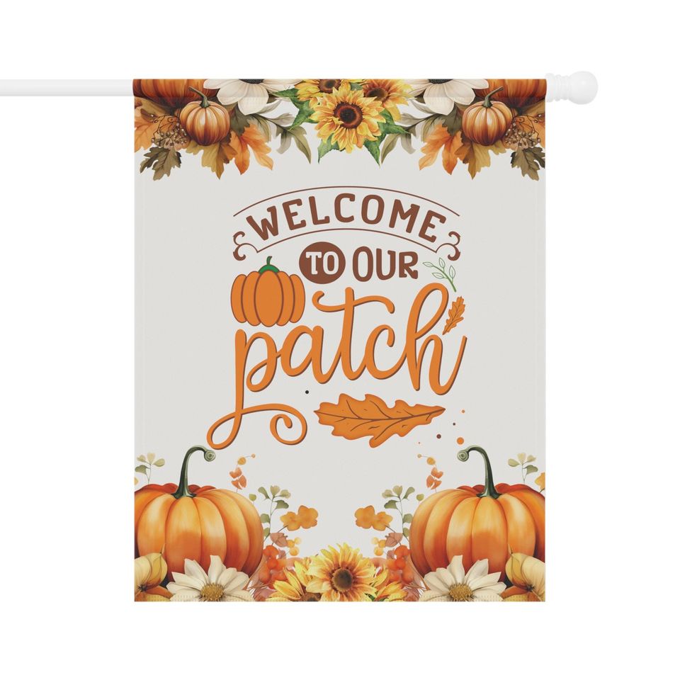Pumpkin Patch Fall Garden Flag | Autumn Garden Decor | Pumpkin, Halloween