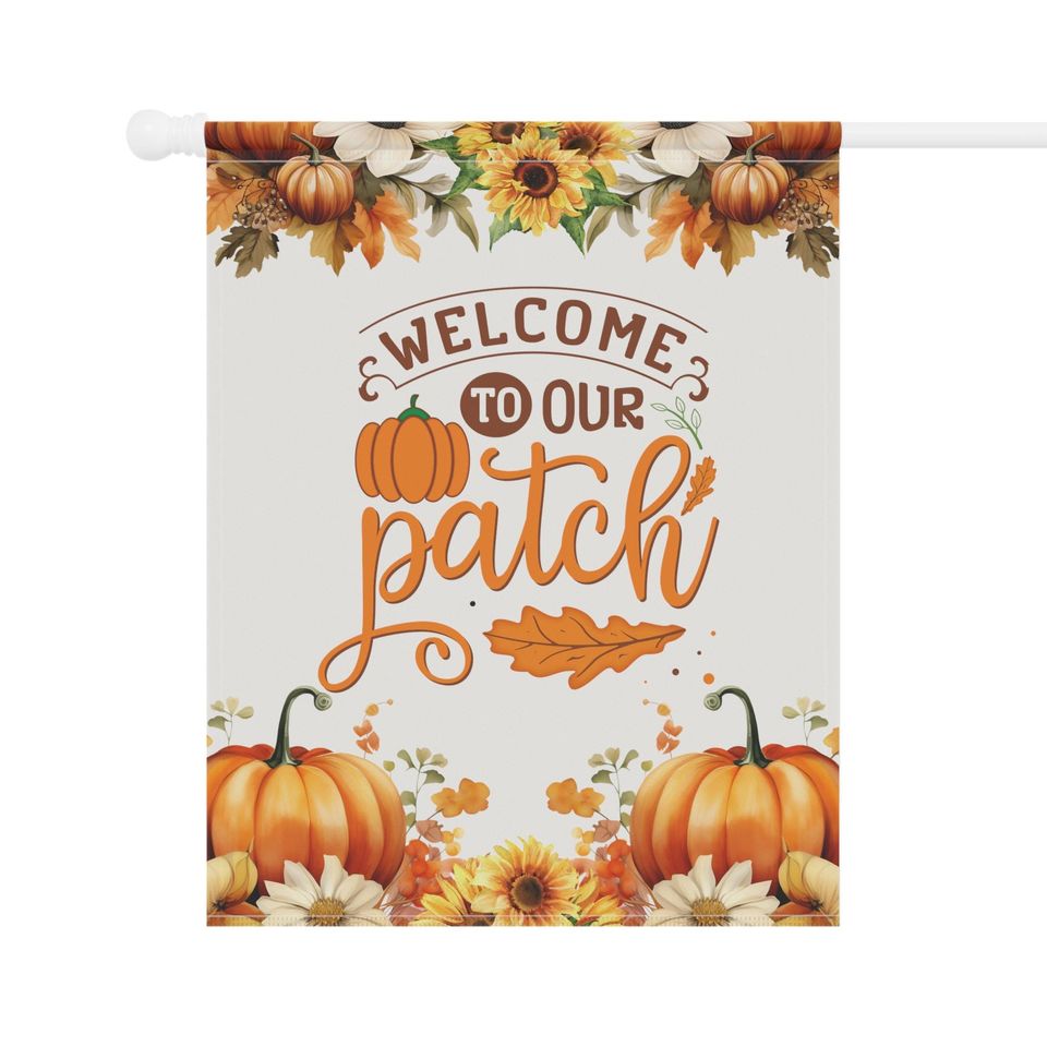 Pumpkin Patch Fall Garden Flag | Autumn Garden Decor | Pumpkin, Halloween