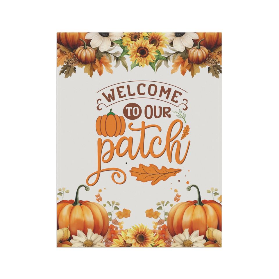 Pumpkin Patch Fall Garden Flag | Autumn Garden Decor | Pumpkin, Halloween