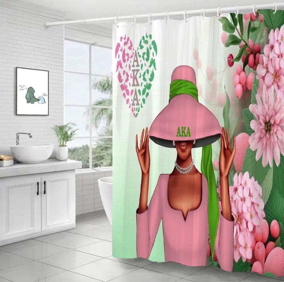 Alpha Kappa Alpha Sorority IV  4pcs Shower Curtain Set