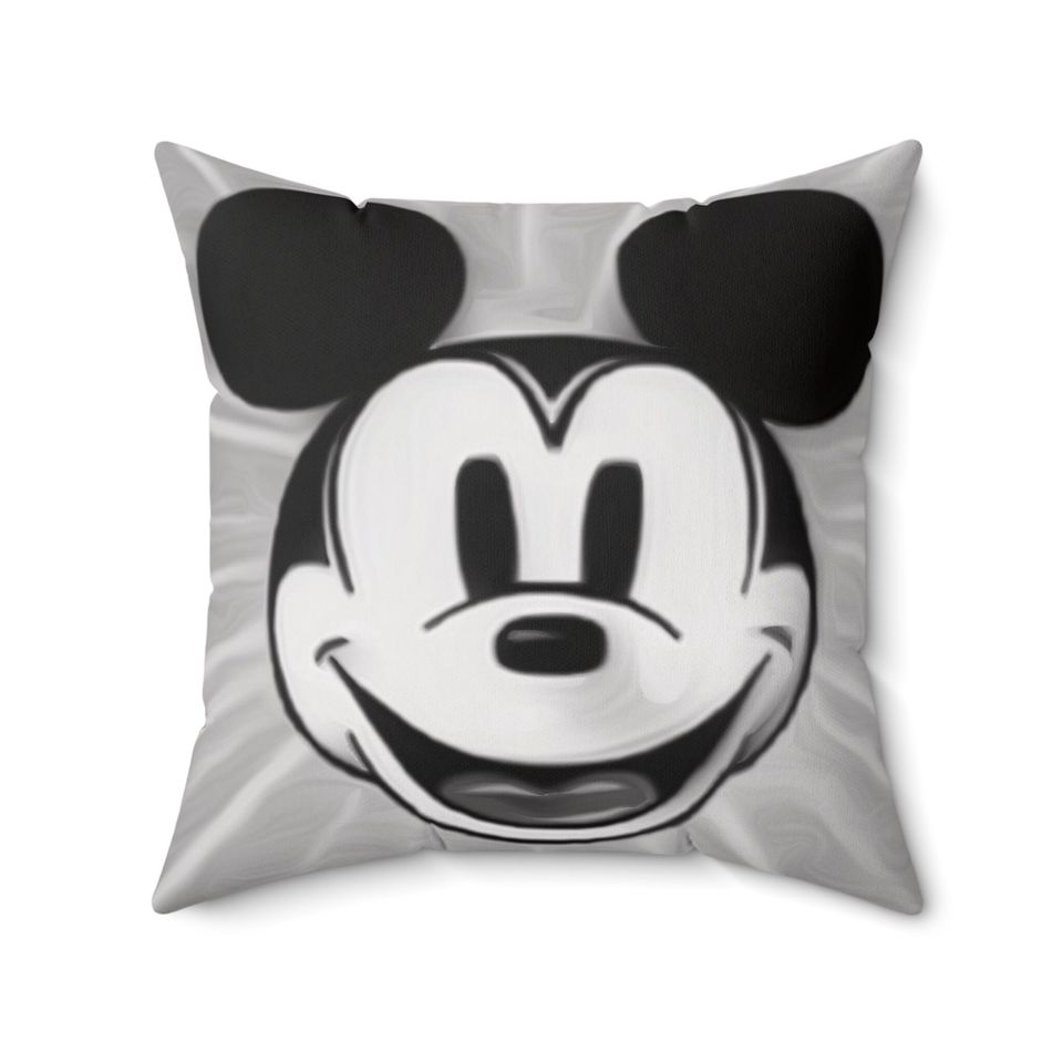 Spun Polyester Square Pillow Painting of Disney ~Mickey Mouse
