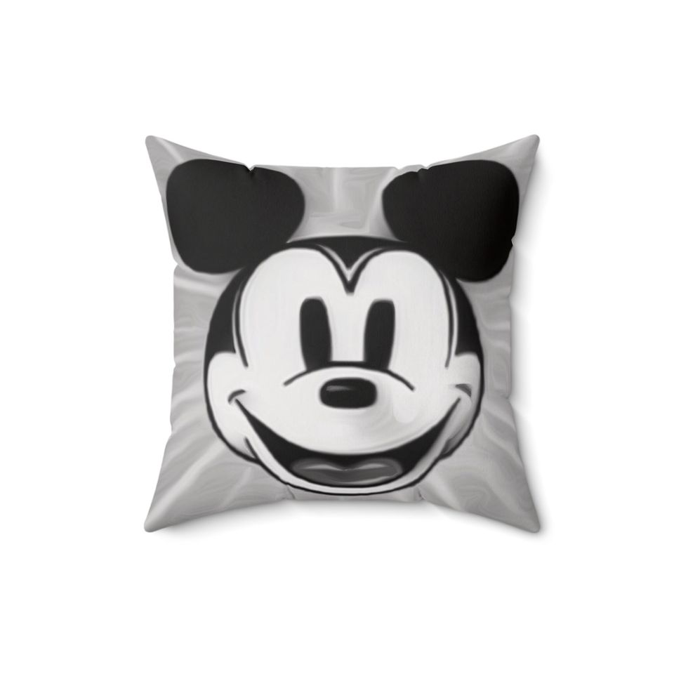Spun Polyester Square Pillow Painting of Disney ~Mickey Mouse