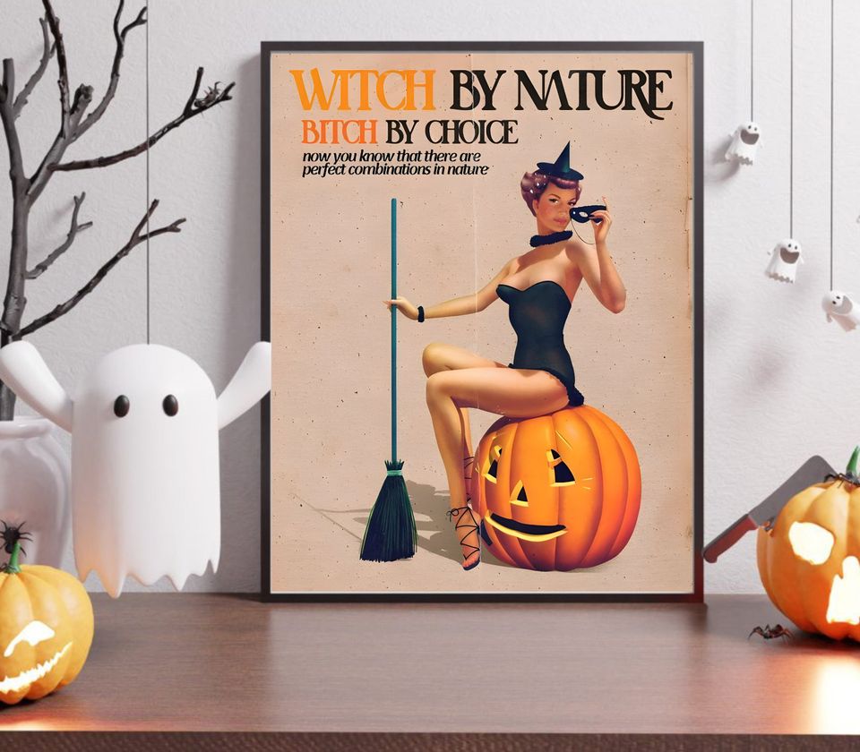 Vintage Halloween art, Vintage Wall Art, Digital Download, Printable Art