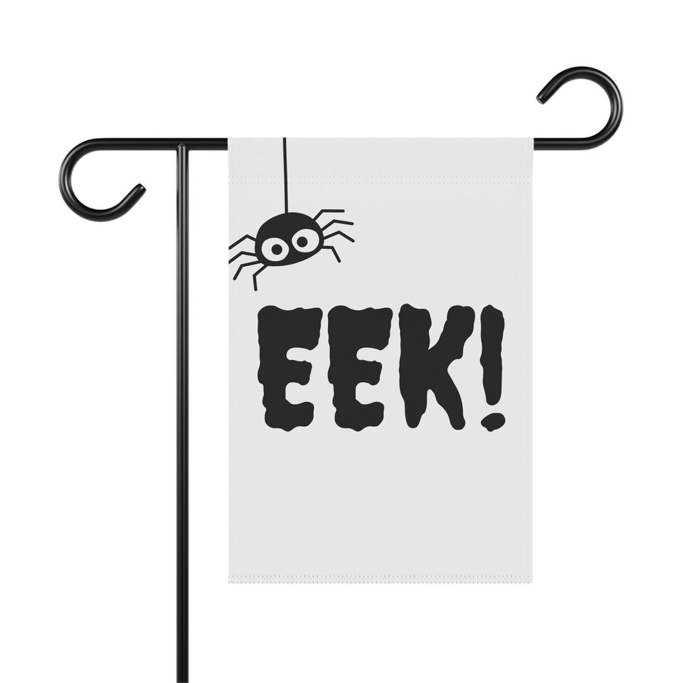 Eek! Halloween Garden Flag- Eek, Spider, Garden Flag, Fall Garden Flag