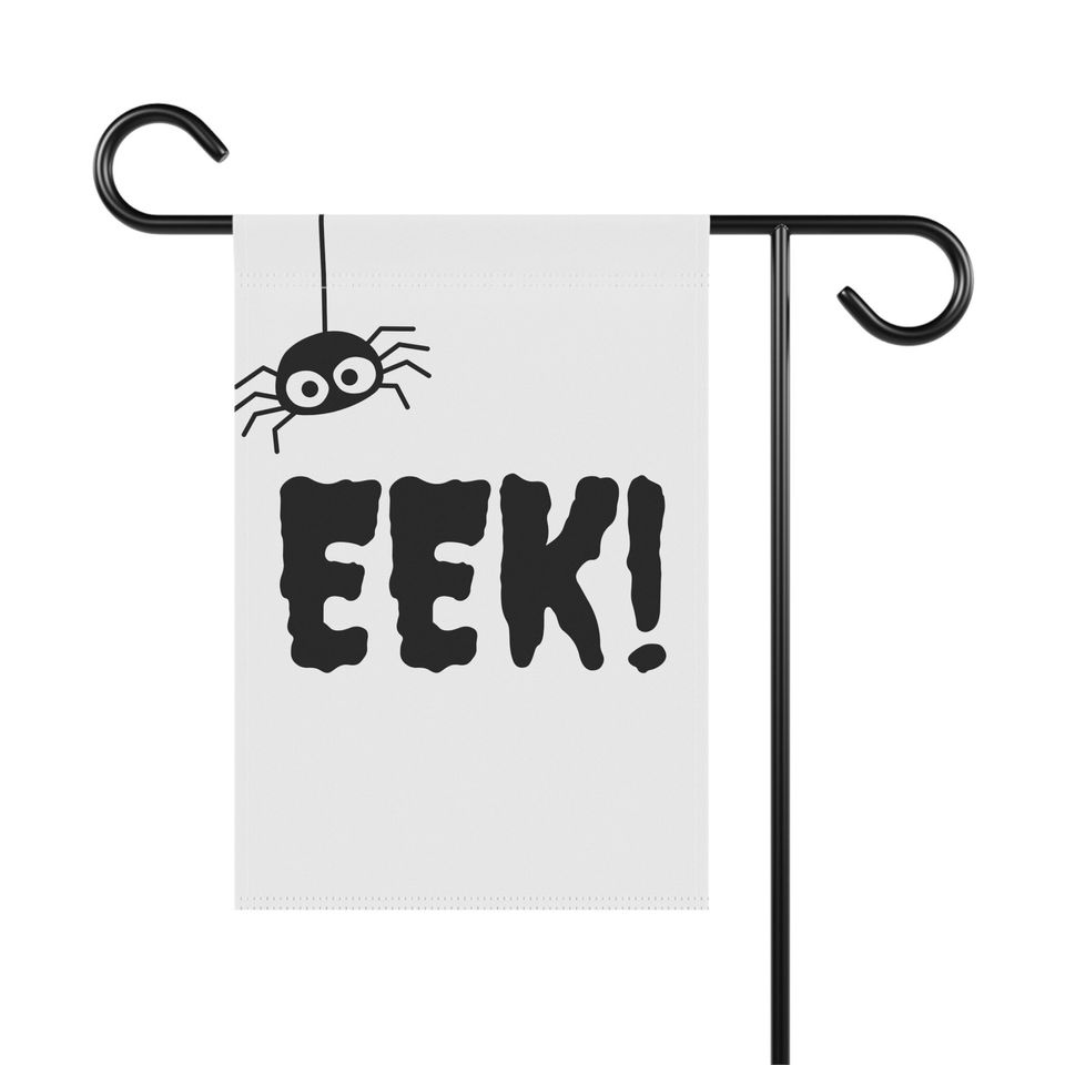 Eek! Halloween Garden Flag- Eek, Spider, Garden Flag, Fall Garden Flag