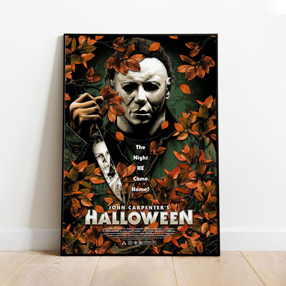 Halloween Poster | Michael Myers Wall Art | Rolled Canvas Print