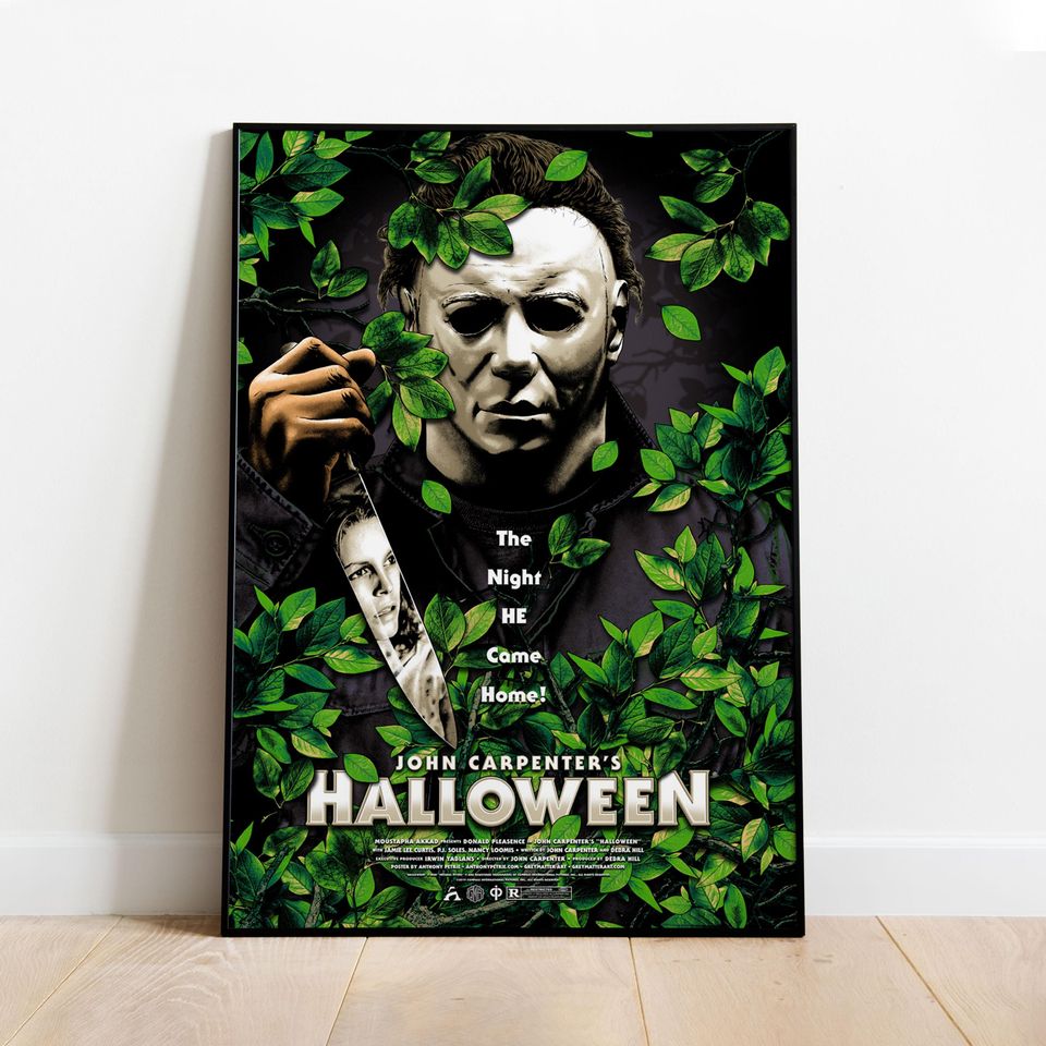 Halloween Poster | Michael Myers Wall Art | Rolled Canvas Print