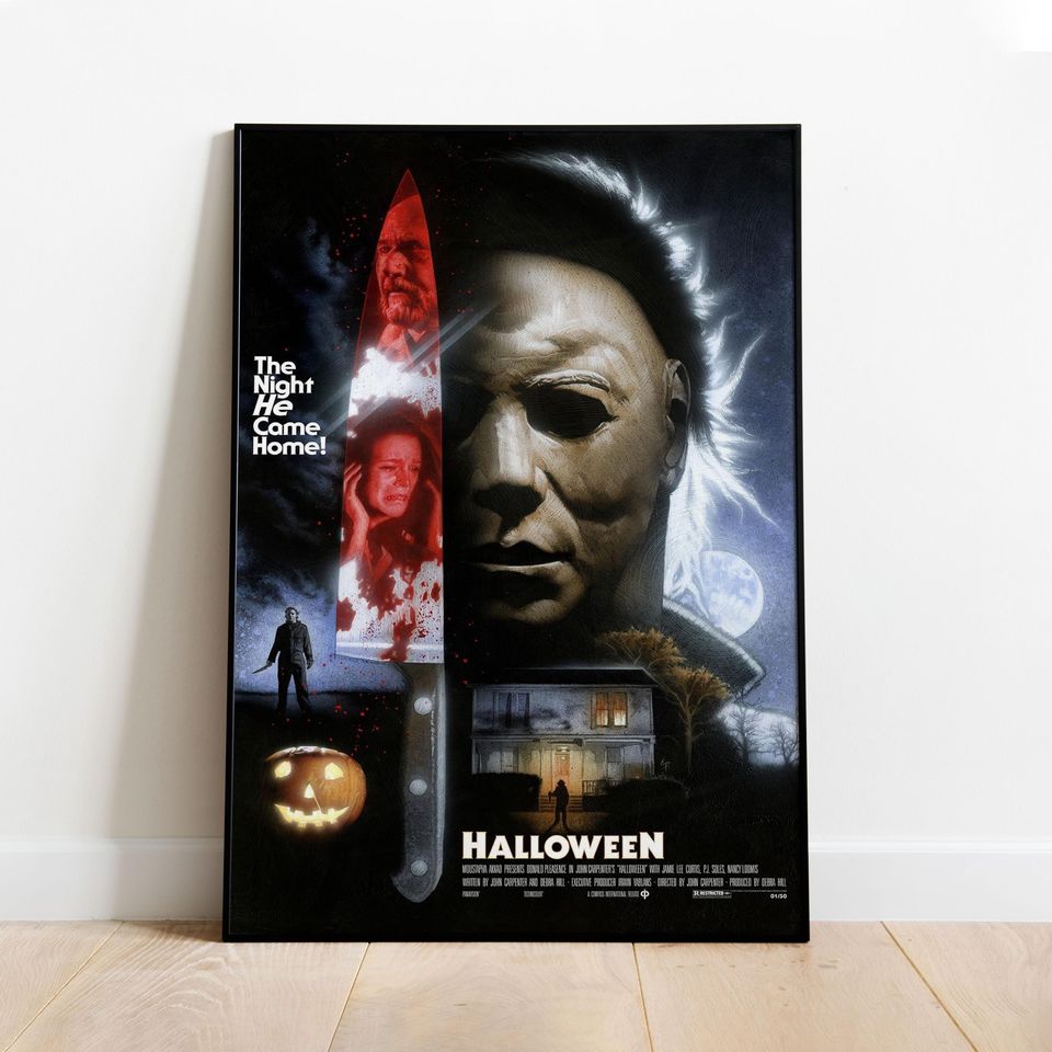 Halloween Poster | Michael Myers Wall Art | Rolled Canvas Print