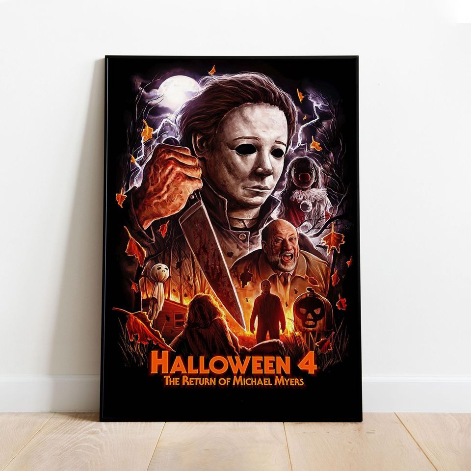 Halloween Poster | Michael Myers Wall Art | Rolled Canvas Print