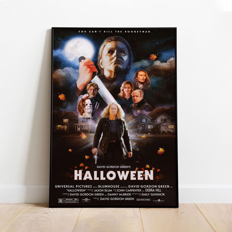 Halloween Poster | Michael Myers Wall Art | Rolled Canvas Print