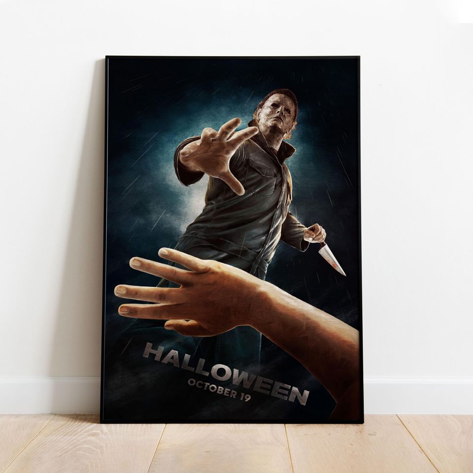 Halloween Poster | Michael Myers Wall Art | Rolled Canvas Print