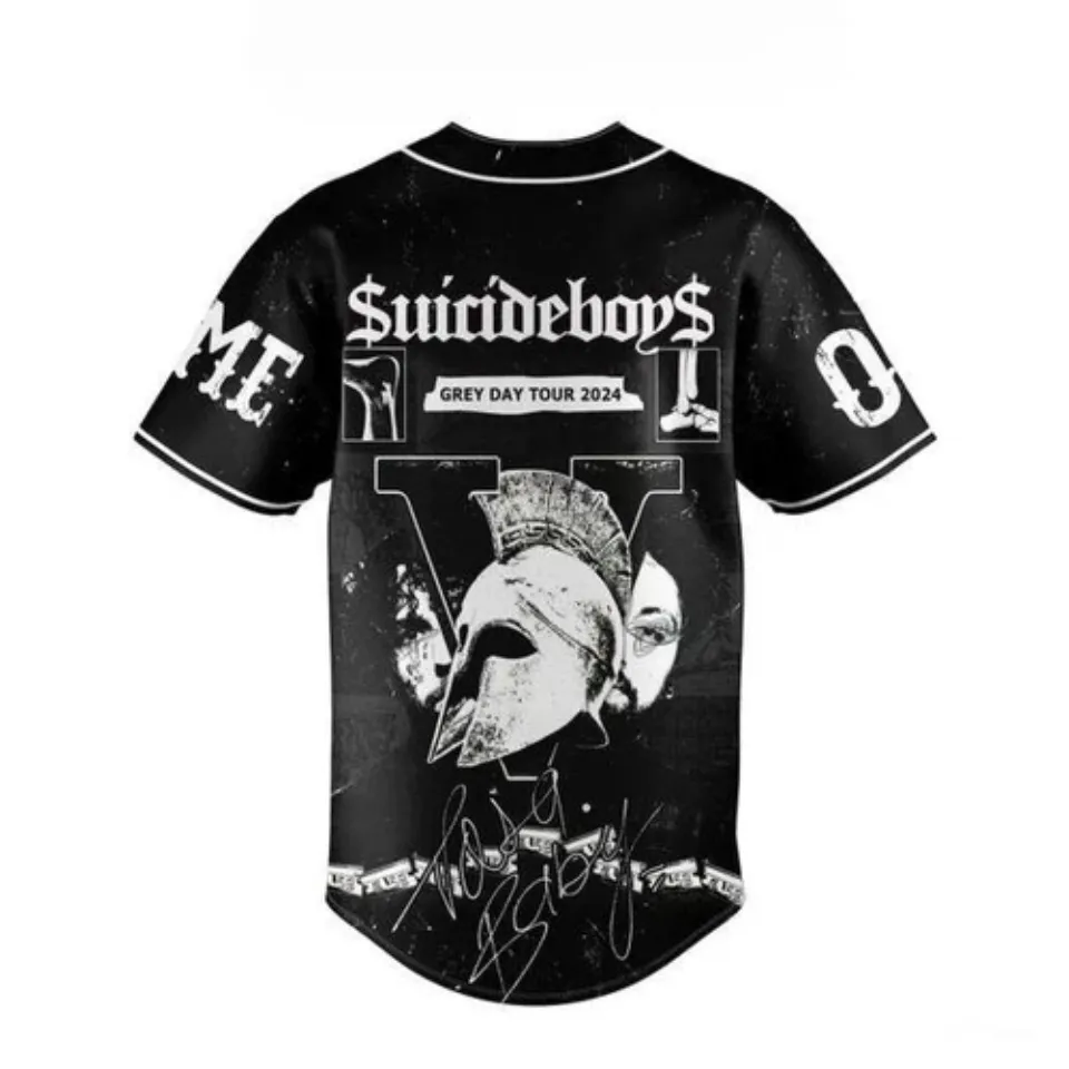 Suicideboys Grey Day Tour 2024 Dark Personalized Baseball Jersey