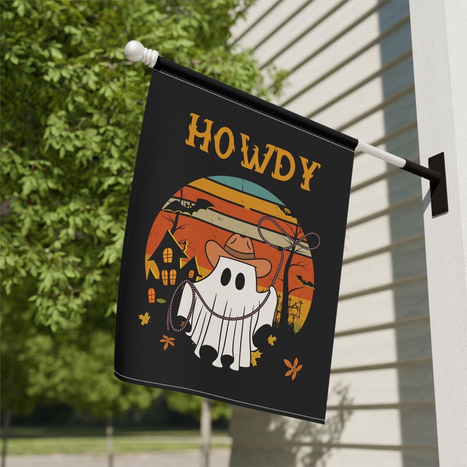 Halloween Garden Flag | Halloween Yard Decor | Fall Flag | Flag howdy