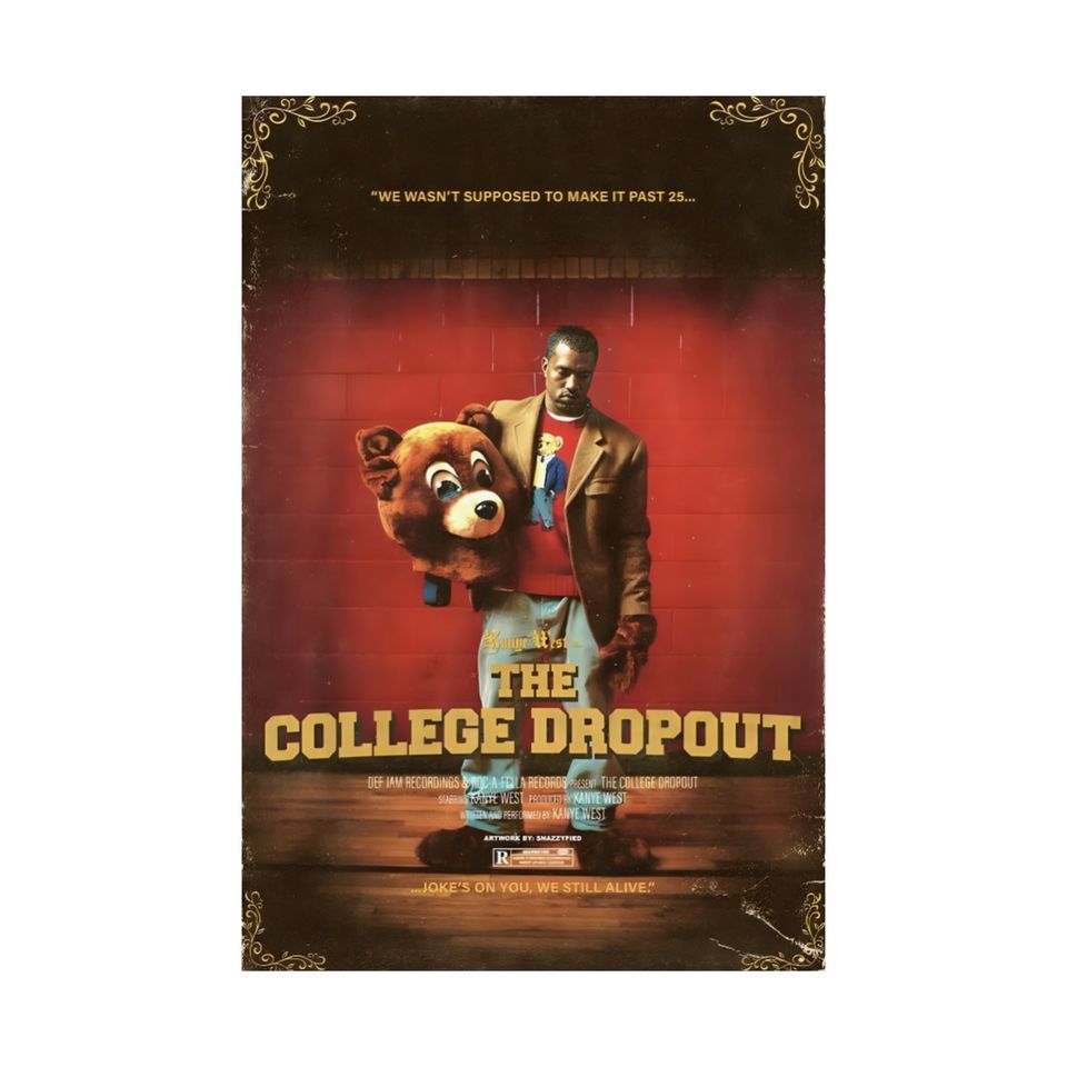 Kanye West - Poster | Rap Poster, Hip-Hop Poster