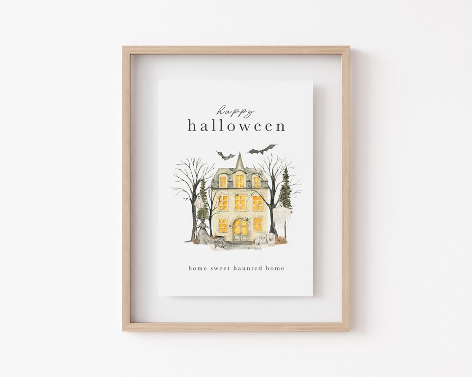 halloween decor | haunted house | halloween printable wall art