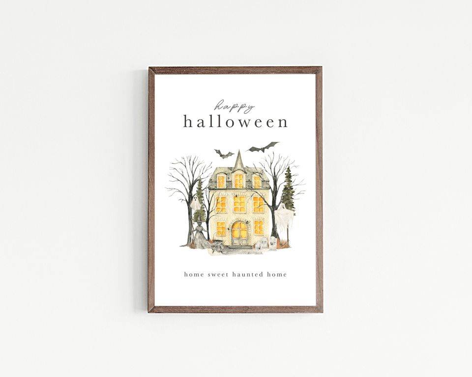 halloween decor | haunted house | halloween printable wall art